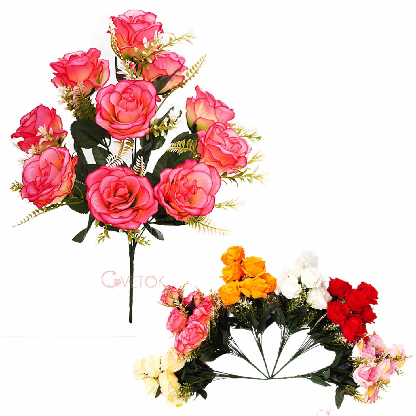 A-532/9 Люксозен букет от рози с 9 глави