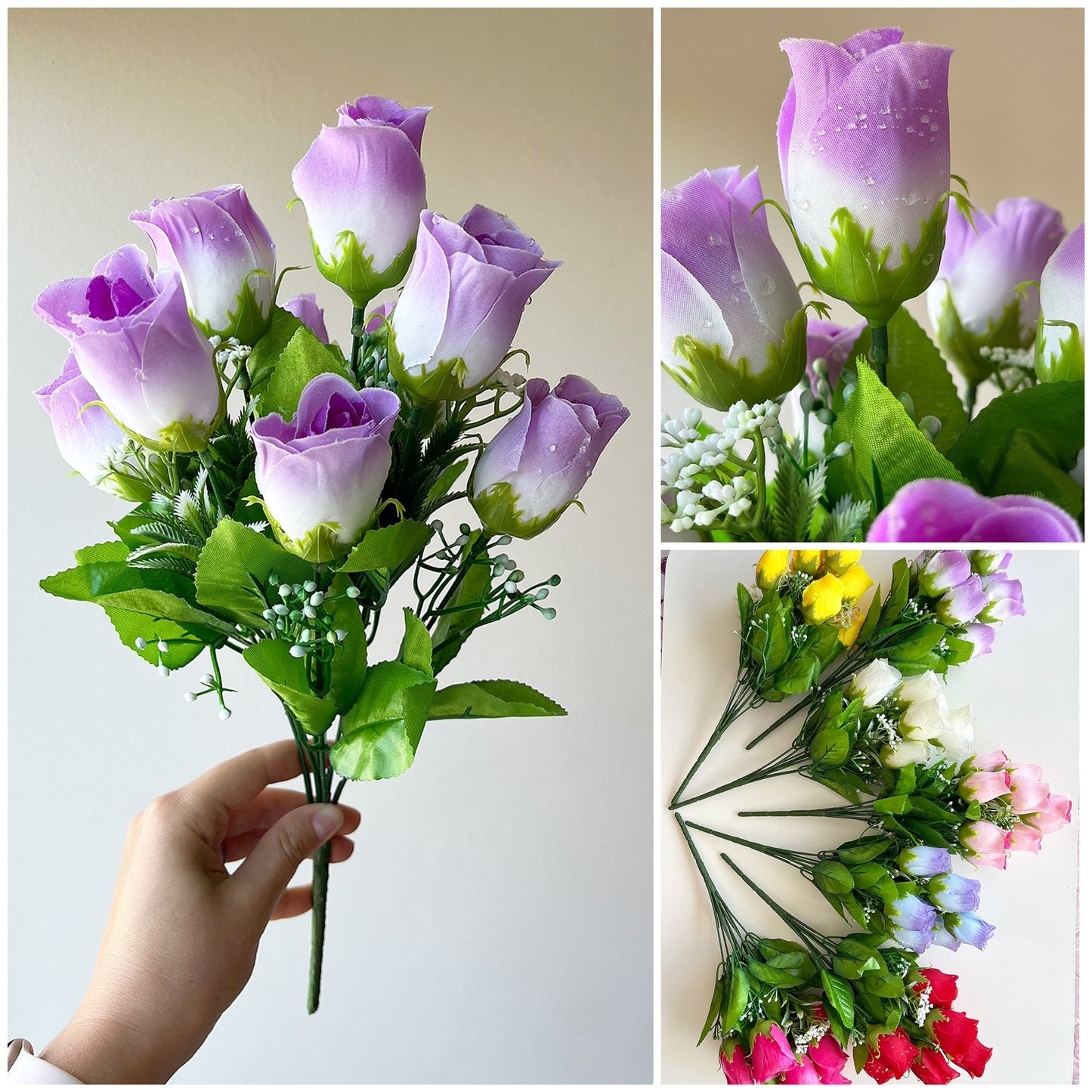 NZ-035 Сватбен букет рози с капки