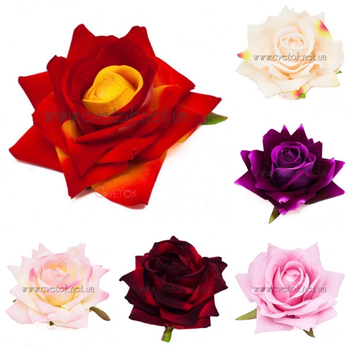 J-026-в Голямо цвете от кадифена роза