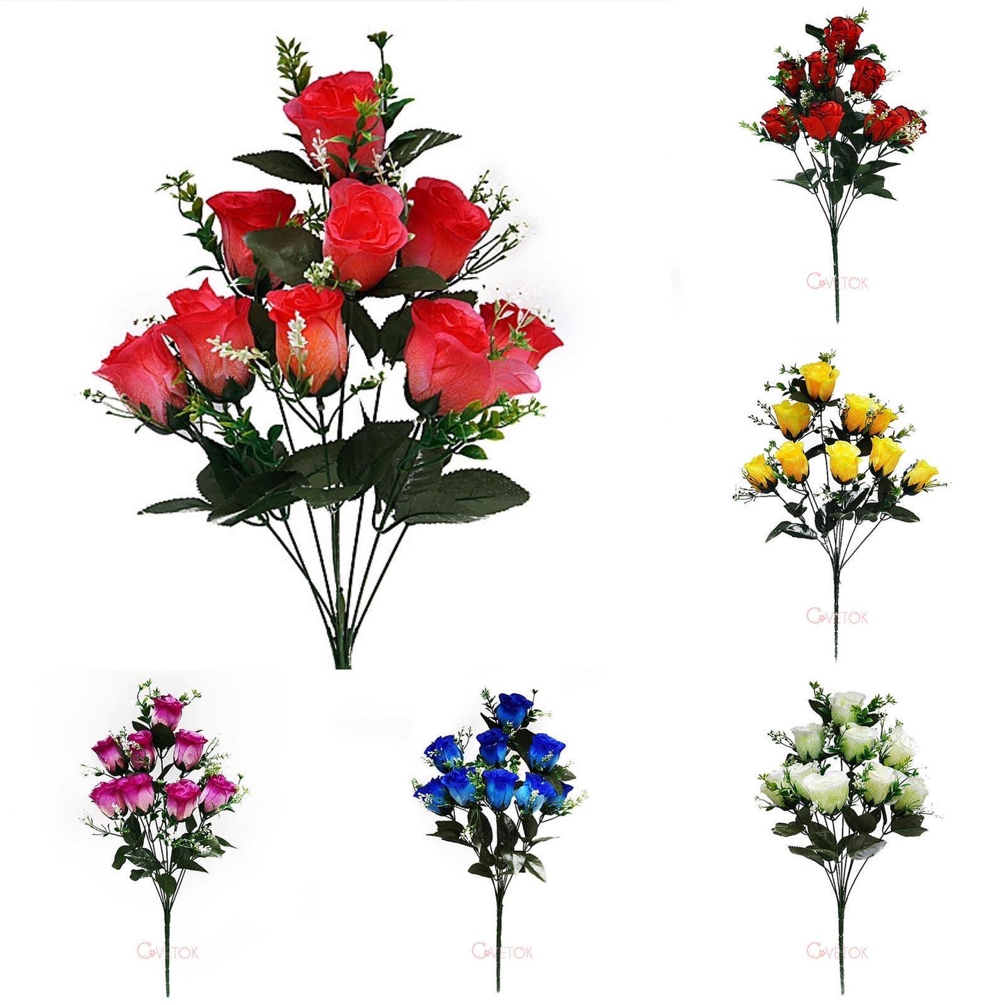 C-63  Букет рози пъпка за 9 глави