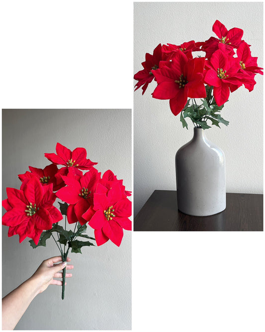 GK-4/6 Букет от кадифена коледна звезда с 6 глави