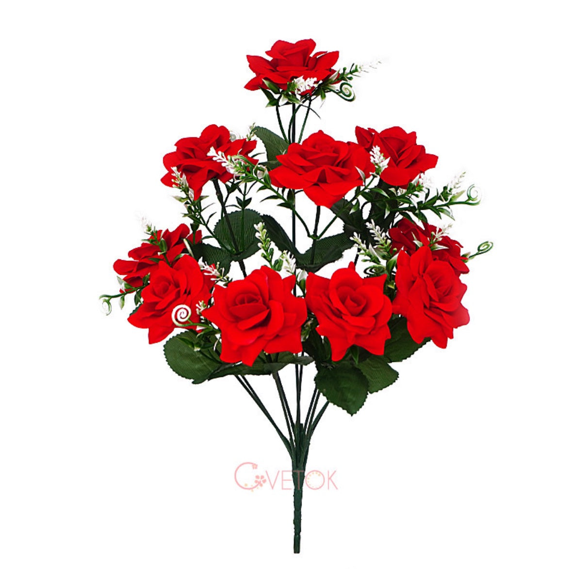 A-510/10 Букет от червена кадифена роза с 10 глави