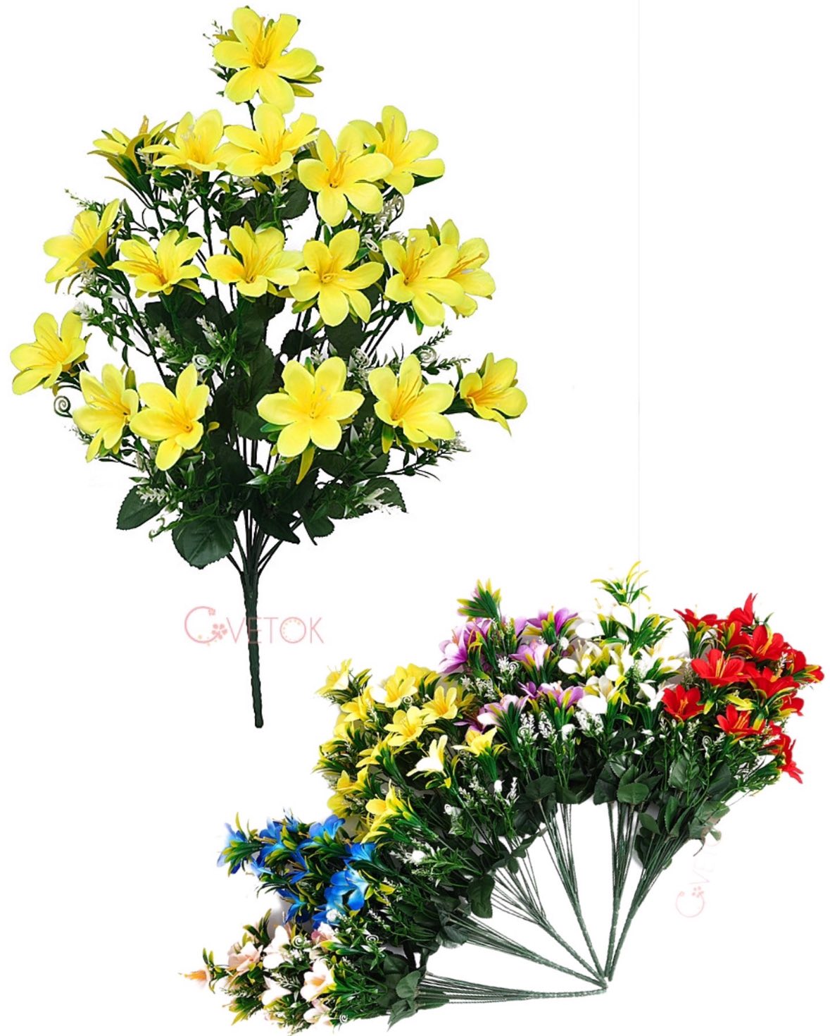 A-516 Изкуствен голям букет с малки цветчета
